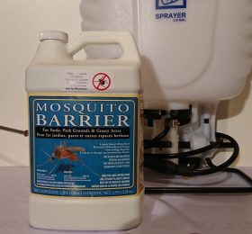 2 Mosquito Barrier 3.79L Jugs and an Economy Backpack Sprayer